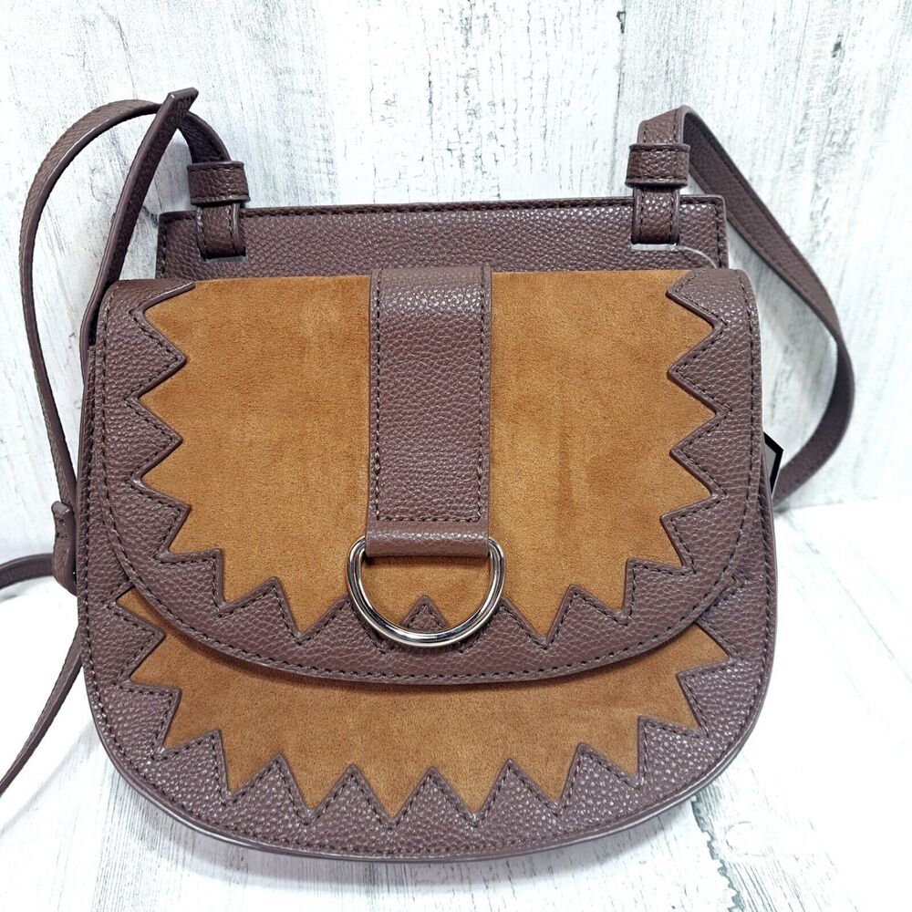 New NINE WEST SONG BIRD Crossbody Shoulder Purse Bag Tobacco Brown Western $69